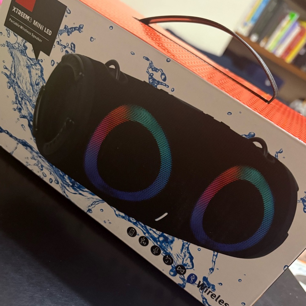Xtreem3 Mini LED Wireless Speaker | Red | 15-Hour Playtime | New in Box